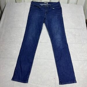Levi's 712 Womens Slim Jeans Blue Denim Straight Leg Everyday 5-Pockets Whisker